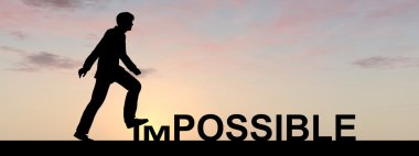  imkansız metnin üzerinde adım işadamı