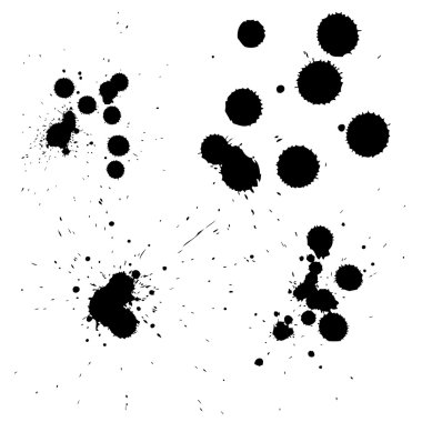 yaratıcı ıslak noktalar siluetleri