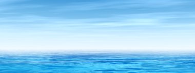 okyanus su dalgaları ve gökyüzü 