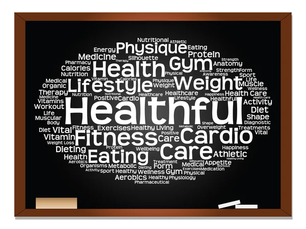 Gesundheit, Ernährung Wortwolke — Stockfoto