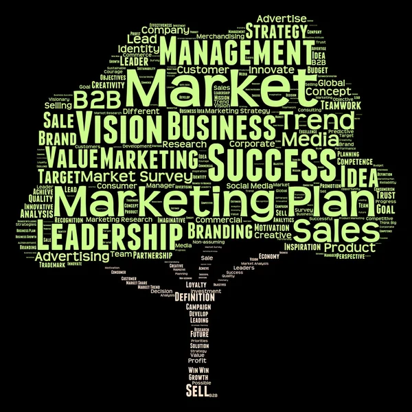 Business marketing parola cloud — Foto Stock