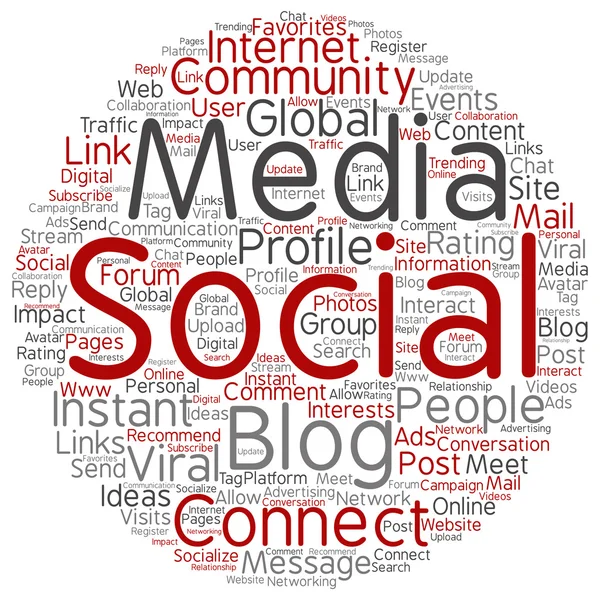 Social media marketing word cloud — Stock Photo, Image