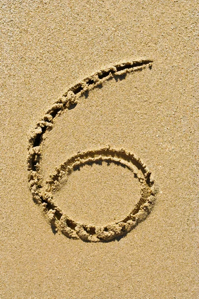Золотий пісок номер — стокове фото