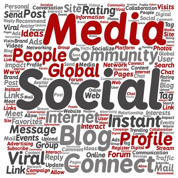 Sociální média marketing slovosled — Stock fotografie