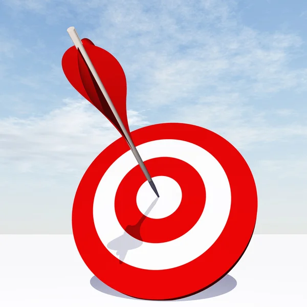 Red dart target board — Stock Photo, Image