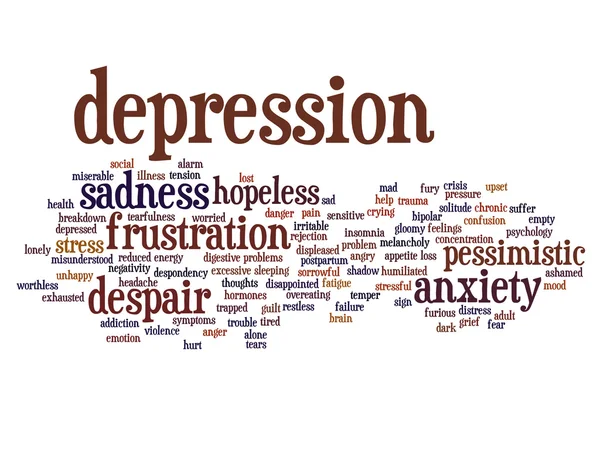 Bentuk kata depresi — Stok Foto