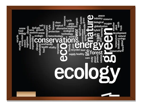 Ecología, palabra de conservación nube texto — Foto de Stock