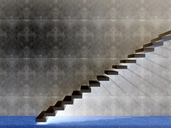 Koncepcyjne czarny kamień schodów — Zdjęcie stockowe