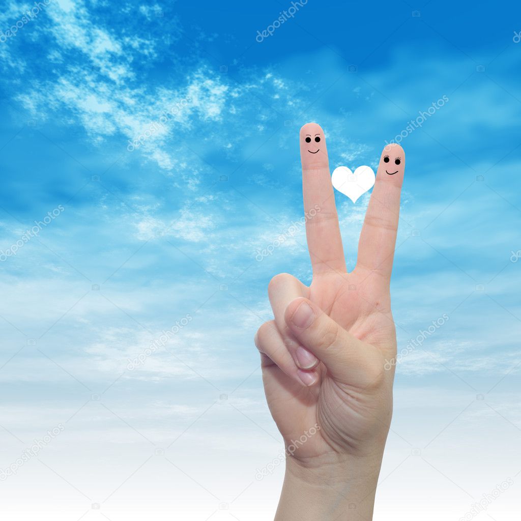  fingers with smiley faces  