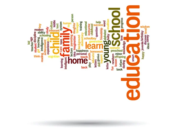Education word cloud isolated — Stock Vector