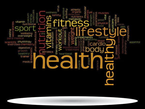 Abstracte gezondheid word cloud — Stockfoto