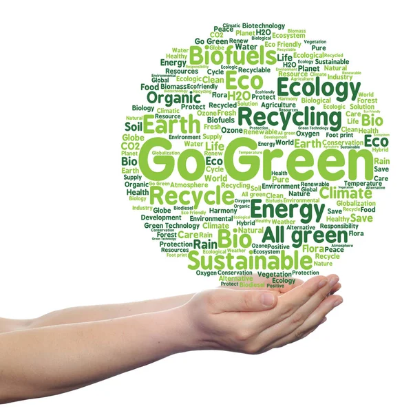 Ecologie, instandhouding word cloud — Stockfoto