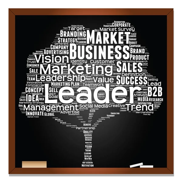 Leadership, marketing, nube di parola di affari — Foto Stock