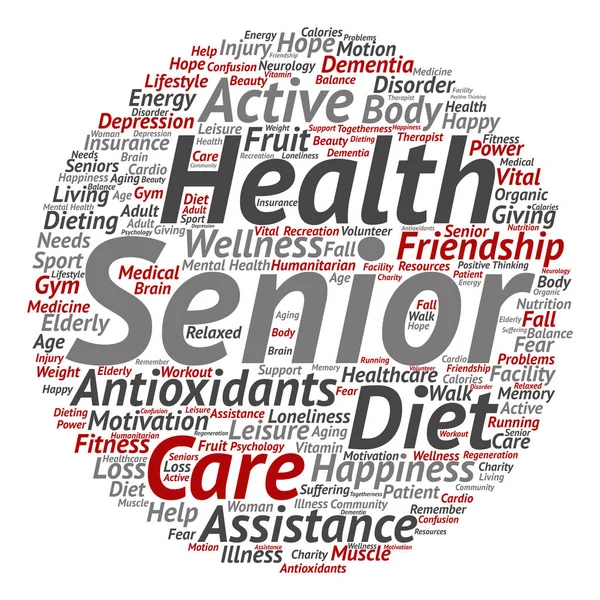 senior health word cloud