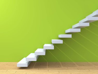  Merdiven basamakları bir duvarının yakınında 