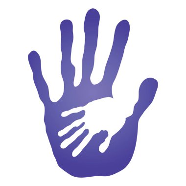 Anne ve çocuk el parmak