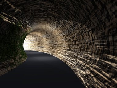 karanlık soyut yolu tüneli 