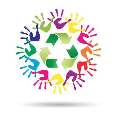 yeşil geri dönüşüm sembolü 