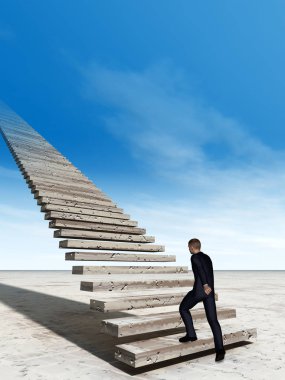  iş adamı tırmanma merdiveni 
