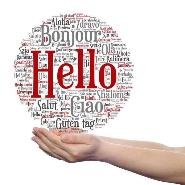 Greeting international word cloud — Stock Photo, Image