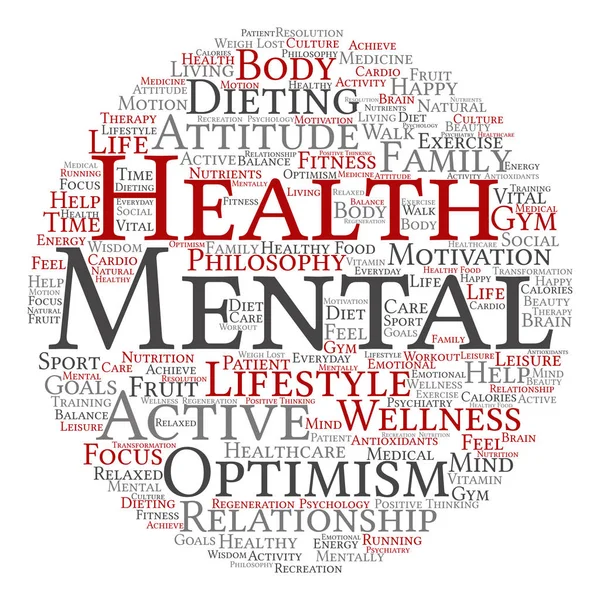 Mental health  word cloud — Stock Photo, Image