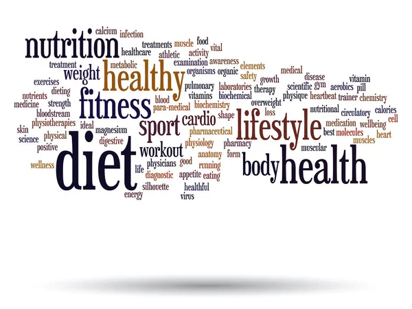 Abstracte gezondheid word cloud — Stockfoto