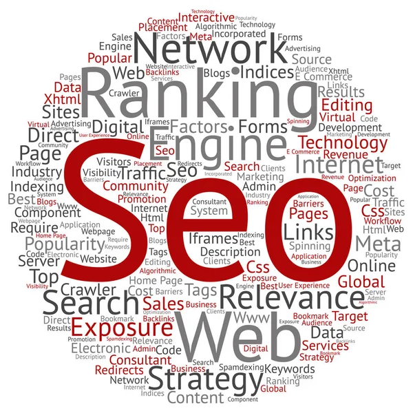 Seo abstract  word cloud — Stock Photo, Image