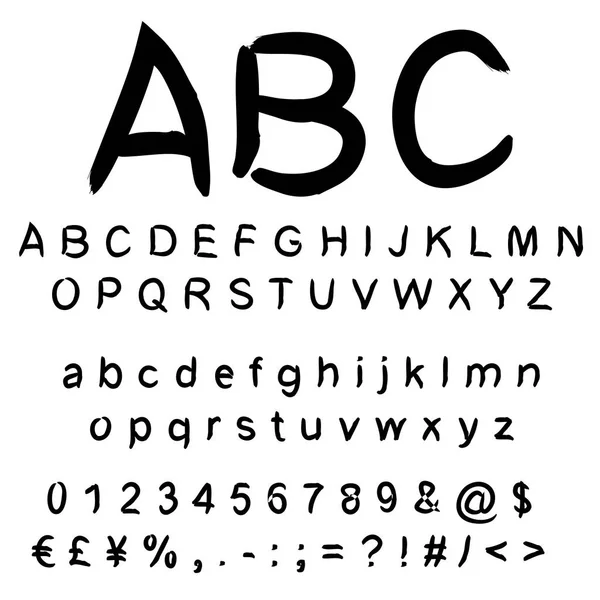 Schets Krabbel verf lettertype — Stockfoto