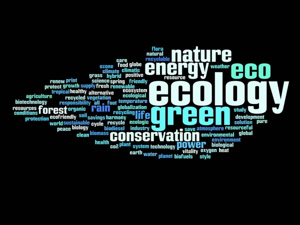 Écologie et conservation nuage mot — Photo