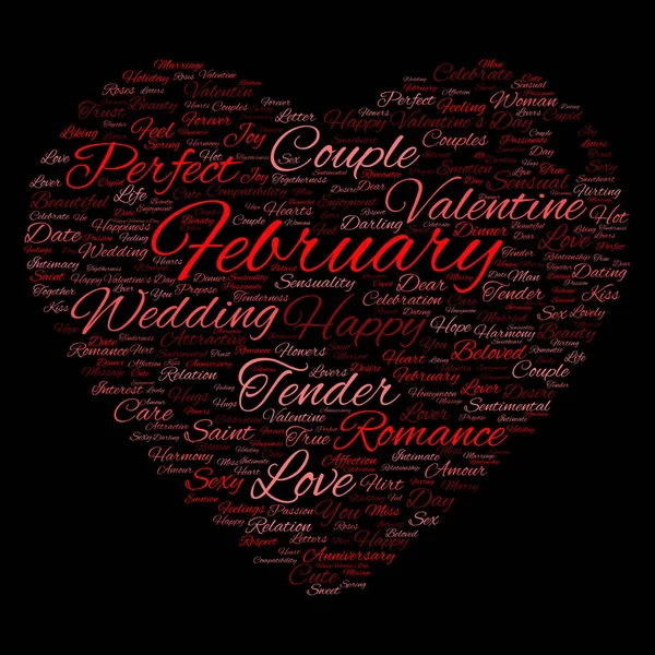 Valentine's Day wordcloud — Stock Photo, Image