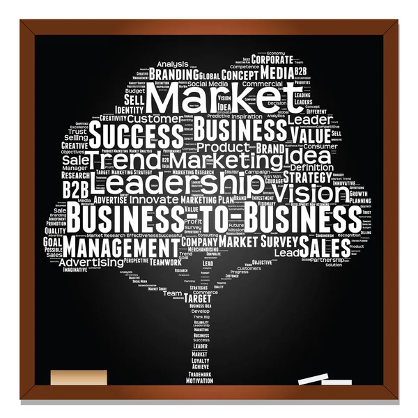 Leiderschap, marketing, business word cloud — Stockfoto