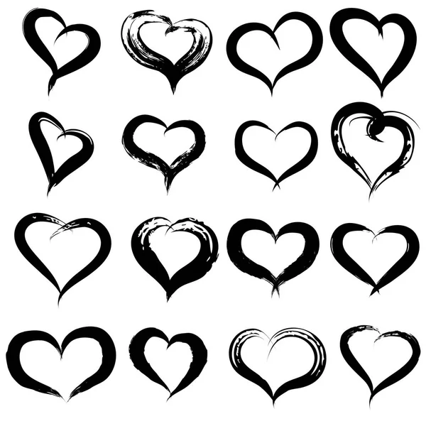 Painted  hearts shapes — Stock Photo, Image