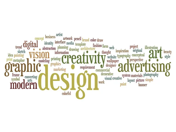 Design visual word cloud — Stock Photo, Image