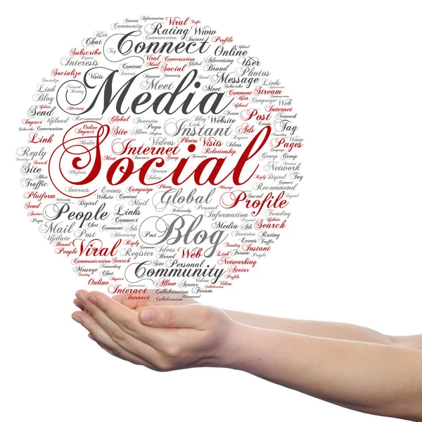 Social media marketing word cloud — Stock Photo, Image