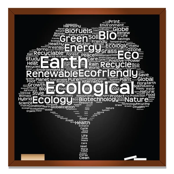 Ecologia, reciclar texto — Fotografia de Stock