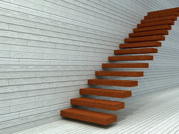 Merdiven basamakları bir duvarının yakınında — Stok fotoğraf