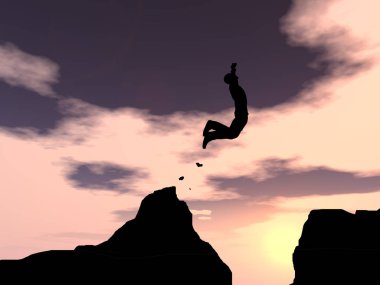  genç adam siluet atlar