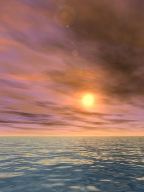 arka plan ile güneşe yakın ufuk 