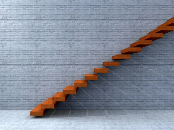 Escaleras cerca de una pared — Foto de Stock