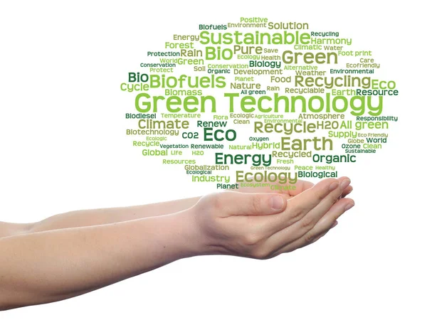 Ecologie, instandhouding word cloud — Stockfoto