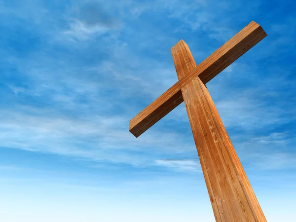 Cruz de madeira conceitual — Fotografia de Stock