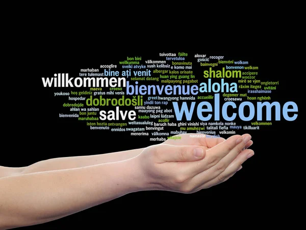 Greeting international word cloud — Stock Photo, Image