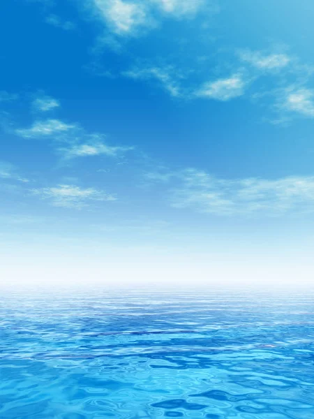 Vagues d'eau océanique et ciel — Photo