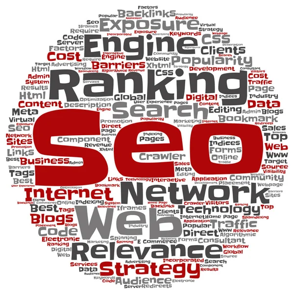 Seo abstract  word cloud — Stock Photo, Image