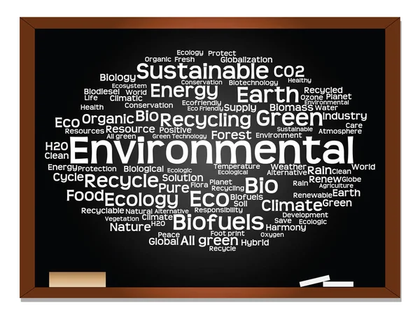 Ecologie word cloud-tekst — Stockfoto