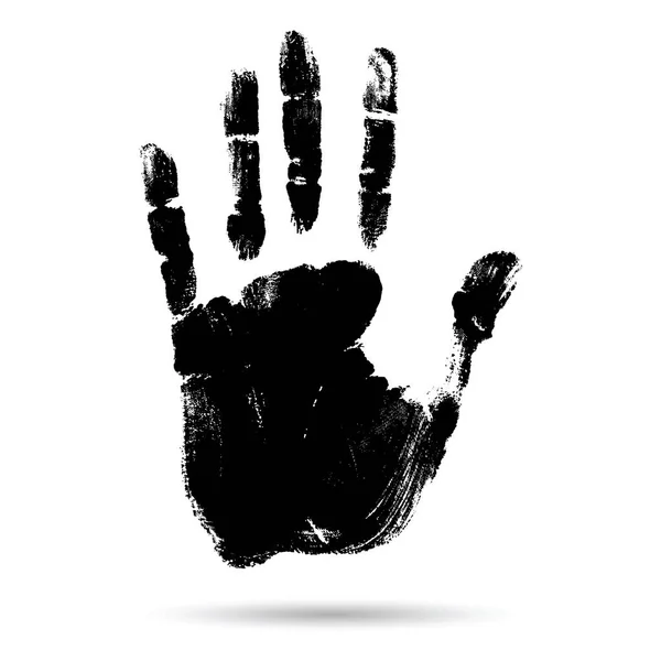 Black paint human hand — Stock Photo, Image