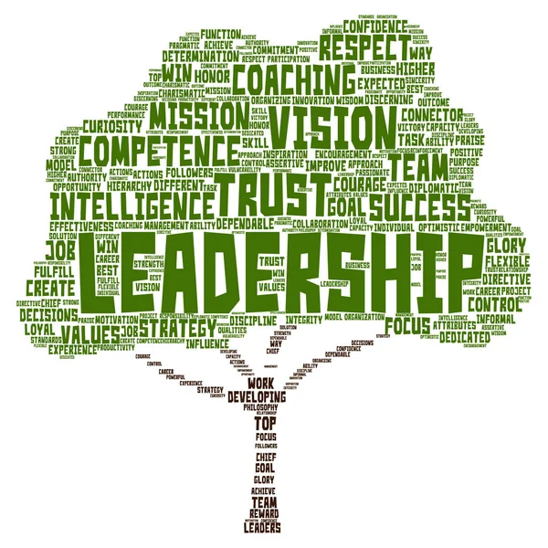 Árbol de liderazgo palabra nube —  Fotos de Stock