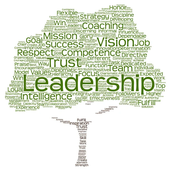 Leadership  tree word cloud — Stock Photo, Image