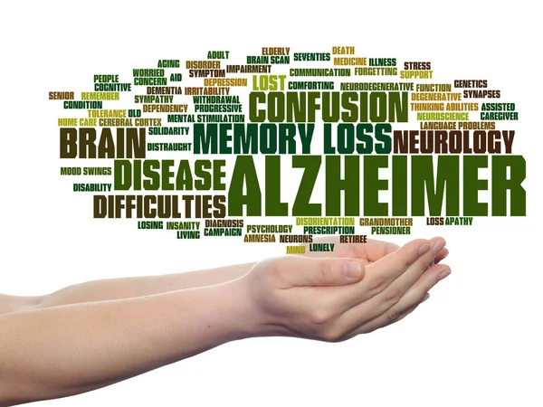 Alzheimers sjukdom symtom word cloud — Stockfoto