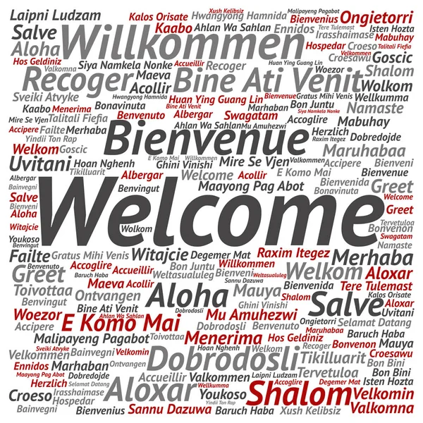 Greeting international word cloud — Stock Photo, Image